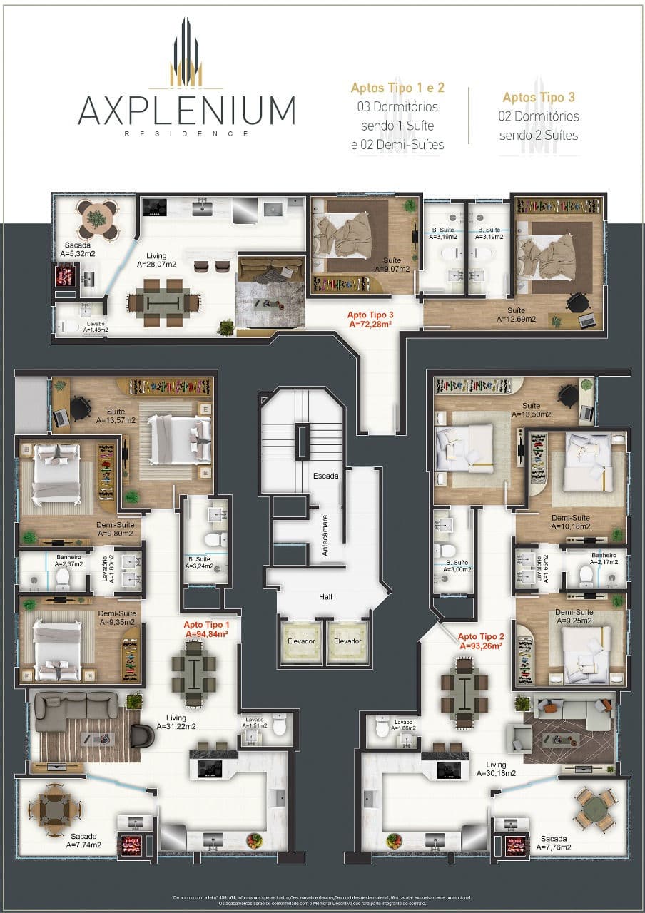 Planta 2 de Axplenium Residence
