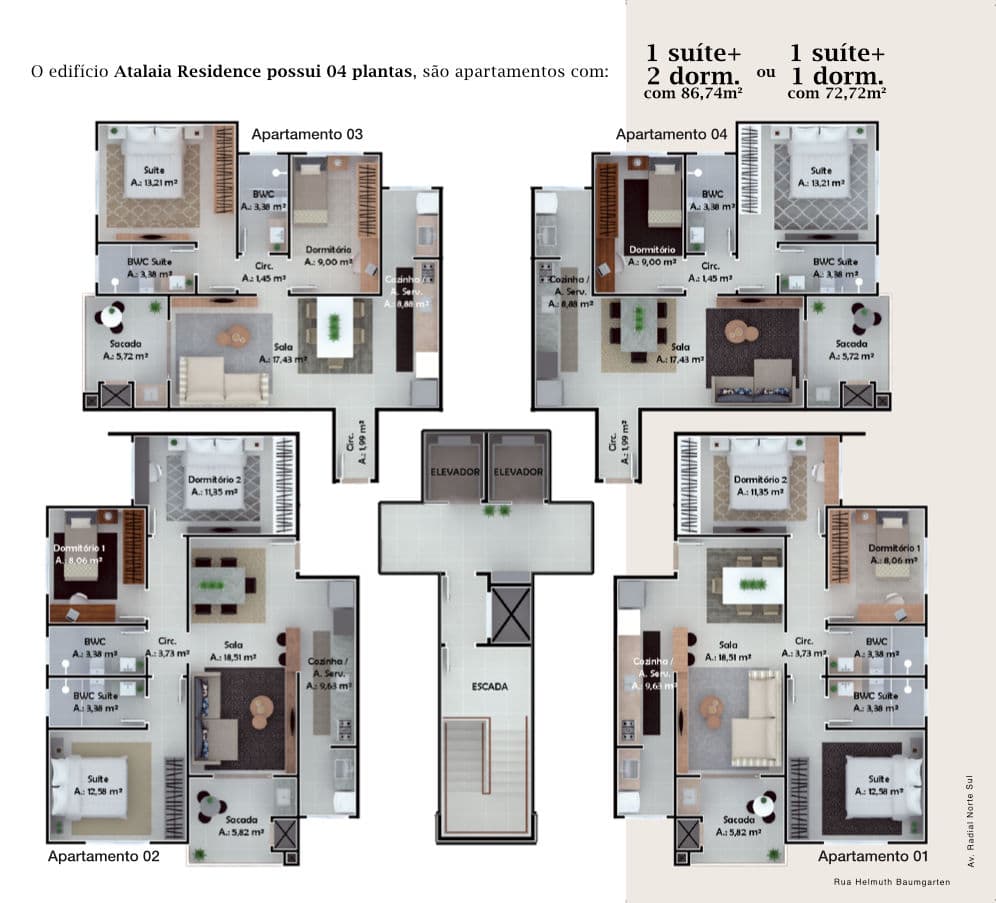 Planta 1 de Edifício Atalaia