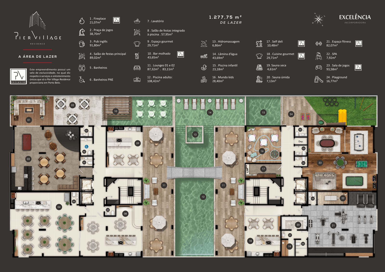Planta 1 de Pier Village Residence