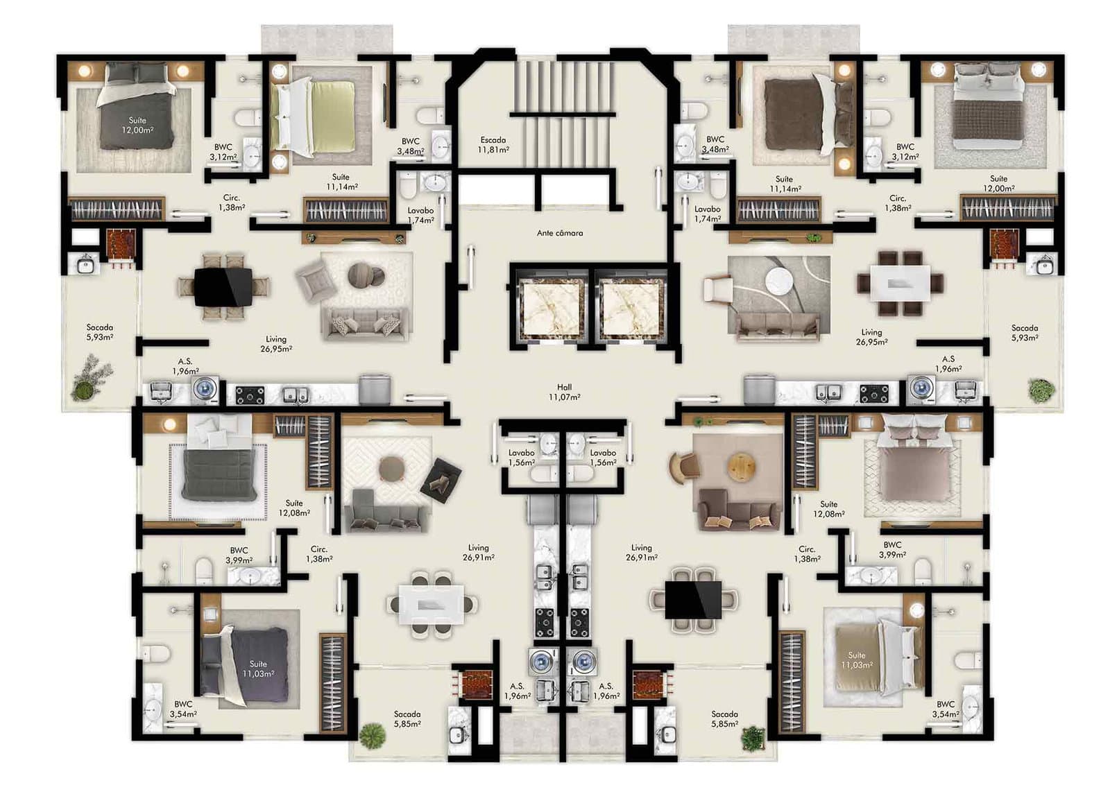 Planta 1 de Acqualina