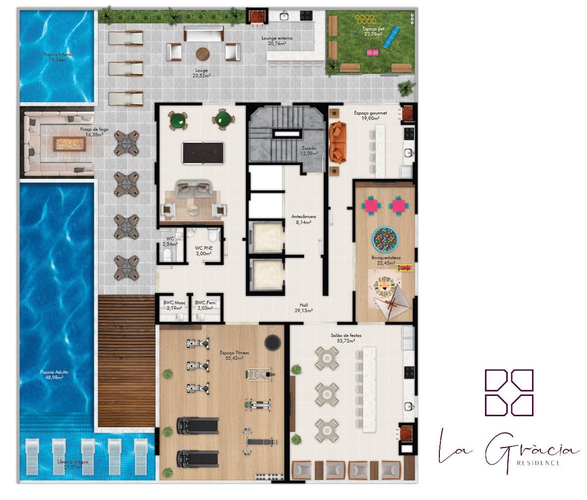 Planta 1 de La Gracia Residence