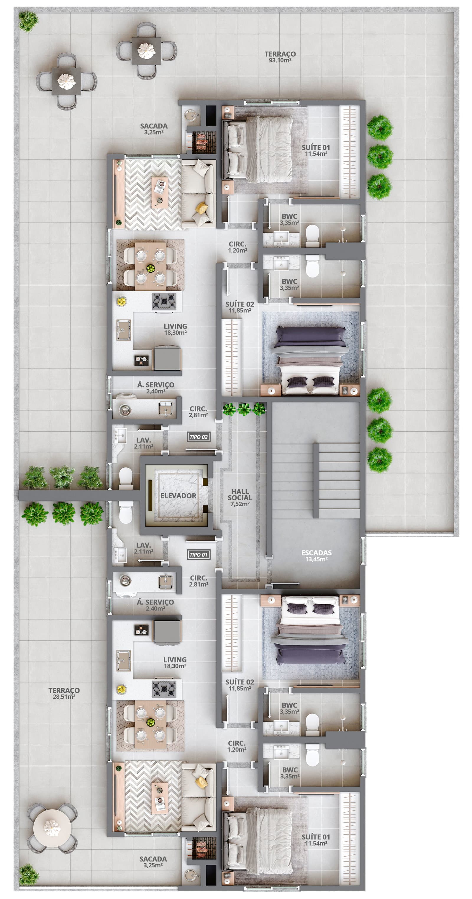 Planta 1 de Saint Germain Residence