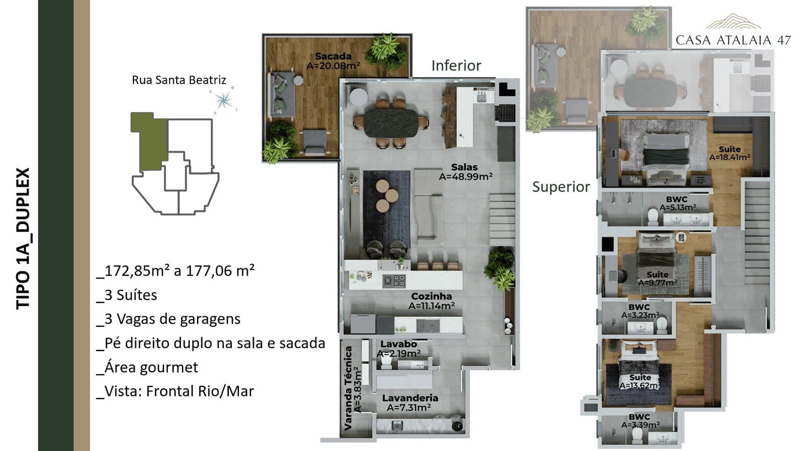 Planta 3 de Casa Atalaia 47