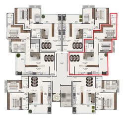 Planta 1 de São Francisco Residence