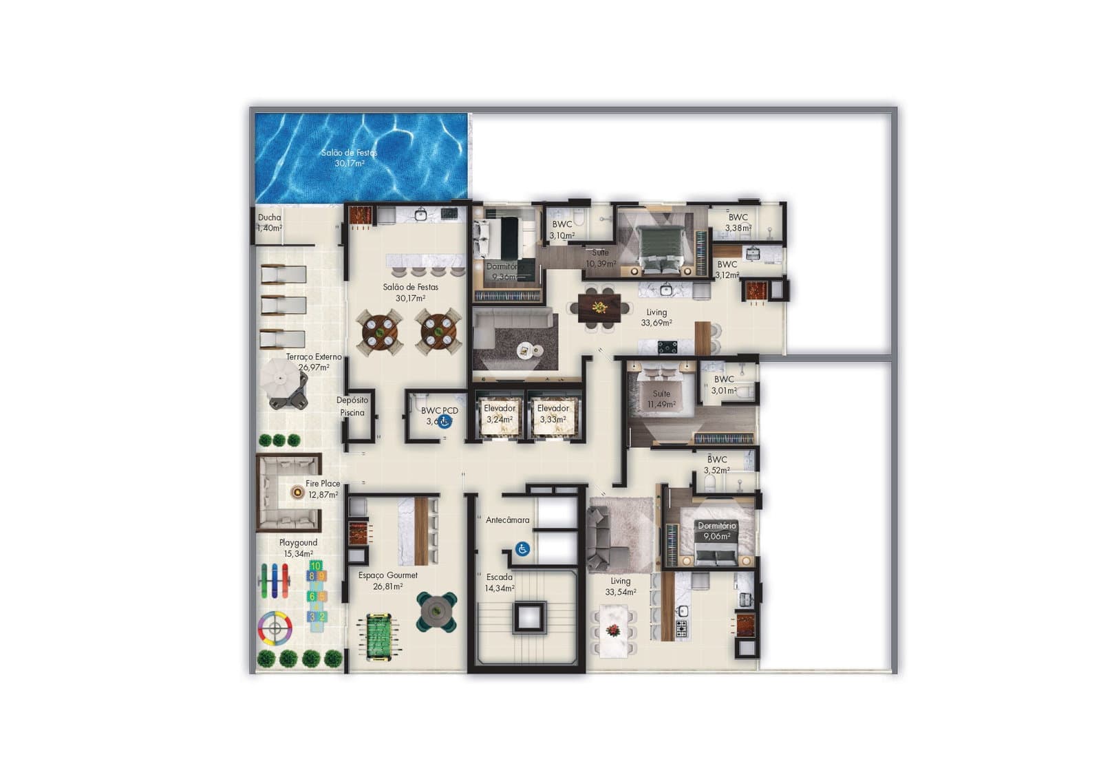 Planta 1 de Stelle Marine Residence