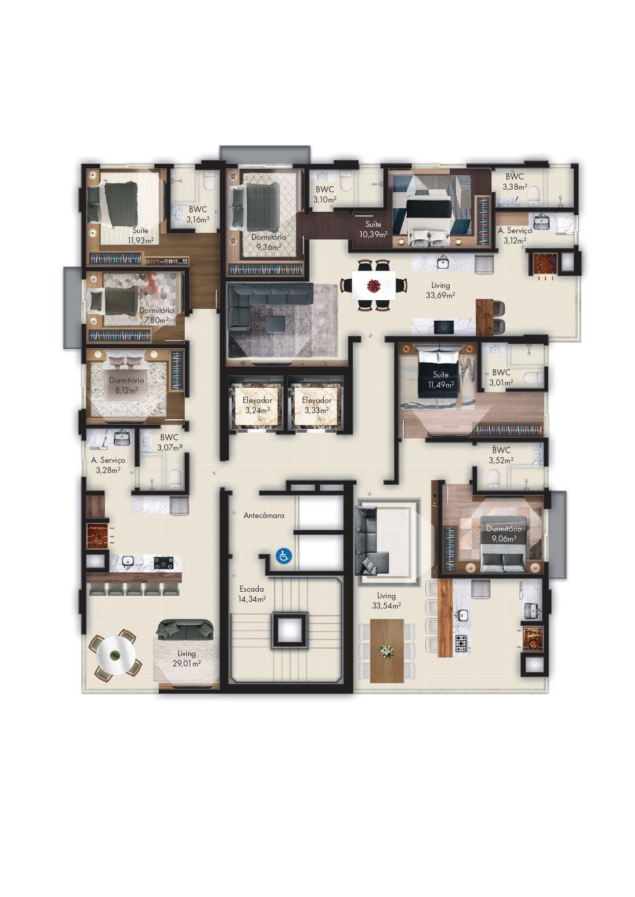 Planta 2 de Stelle Marine Residence