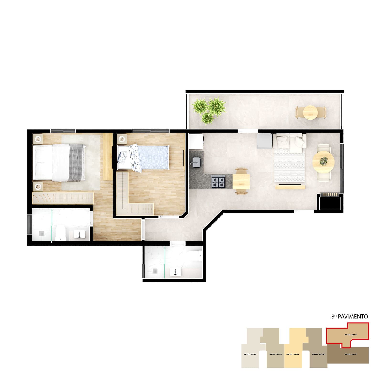 Planta 4 de Residencial Privilege