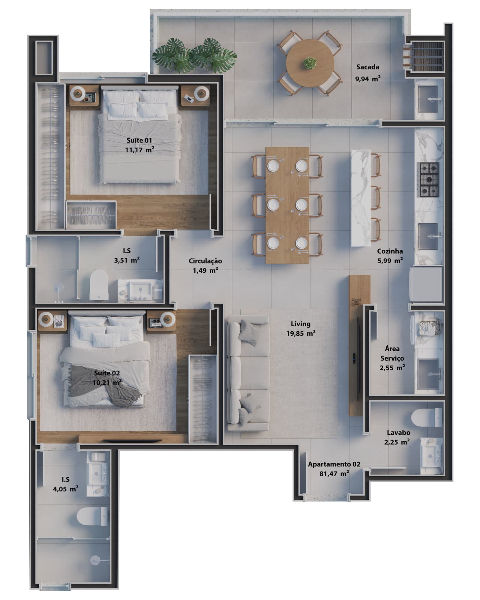 Planta 3 de Otto Residence
